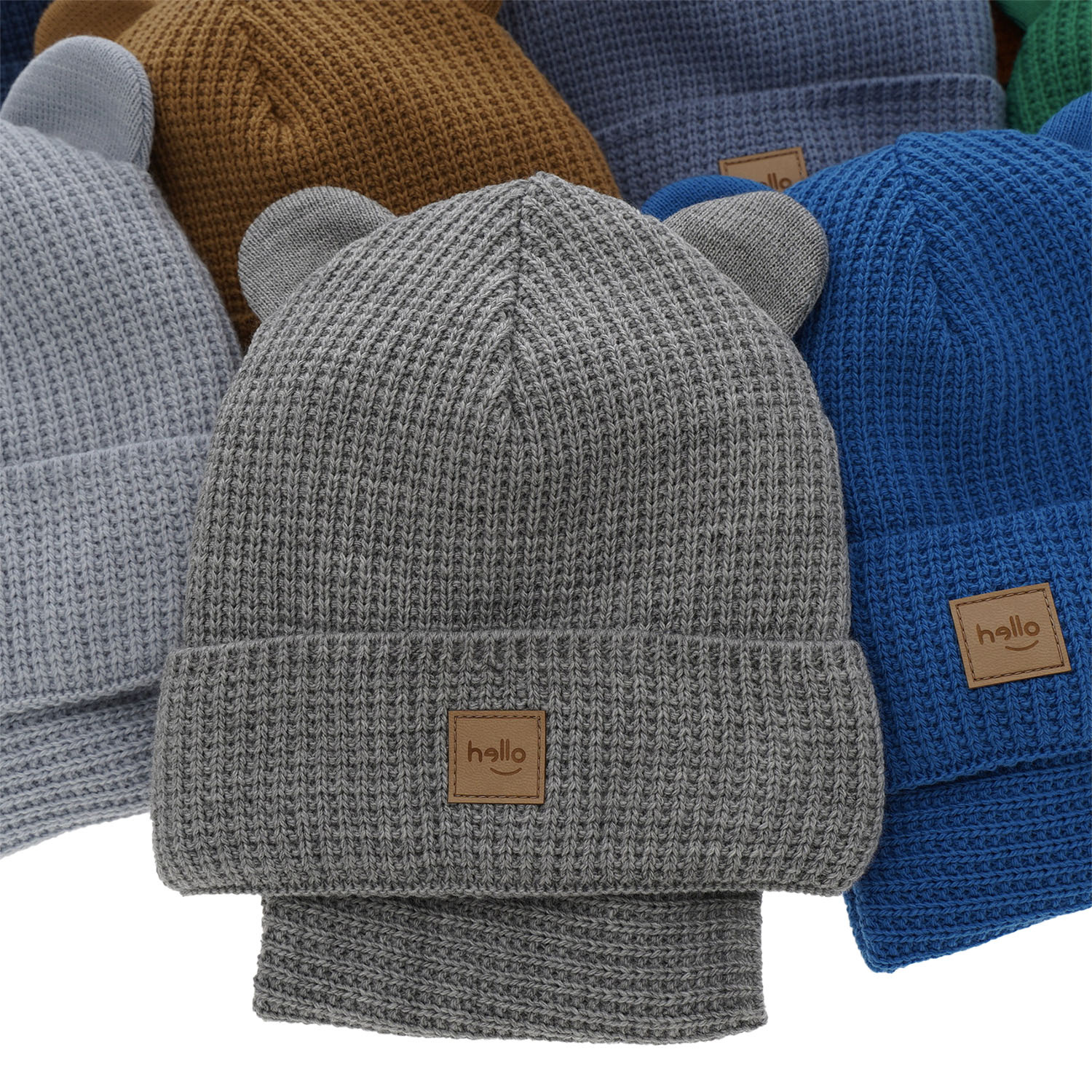 Ensemble d'hiver garçon: bonnet et snood, gris foncé, Michael