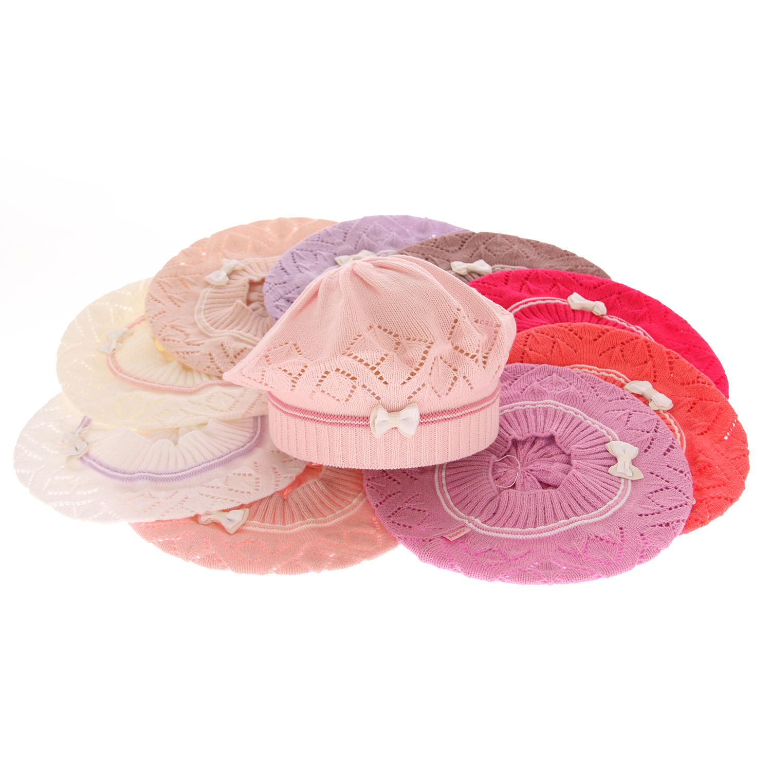 Bonnet automne/printemps fille, rose clair, Bibi