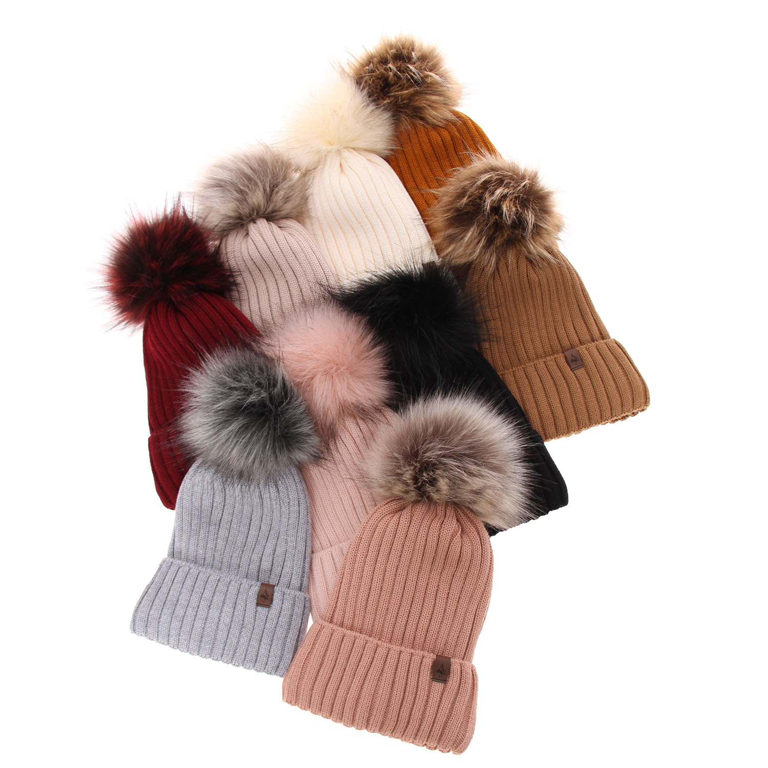 Bonnet d'hiver femme, violet, avec laine mérinos, Texa