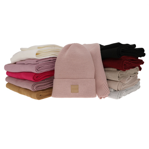 Ensemble d'hiver femme: bonnet et écharpe, crème, Nathalie