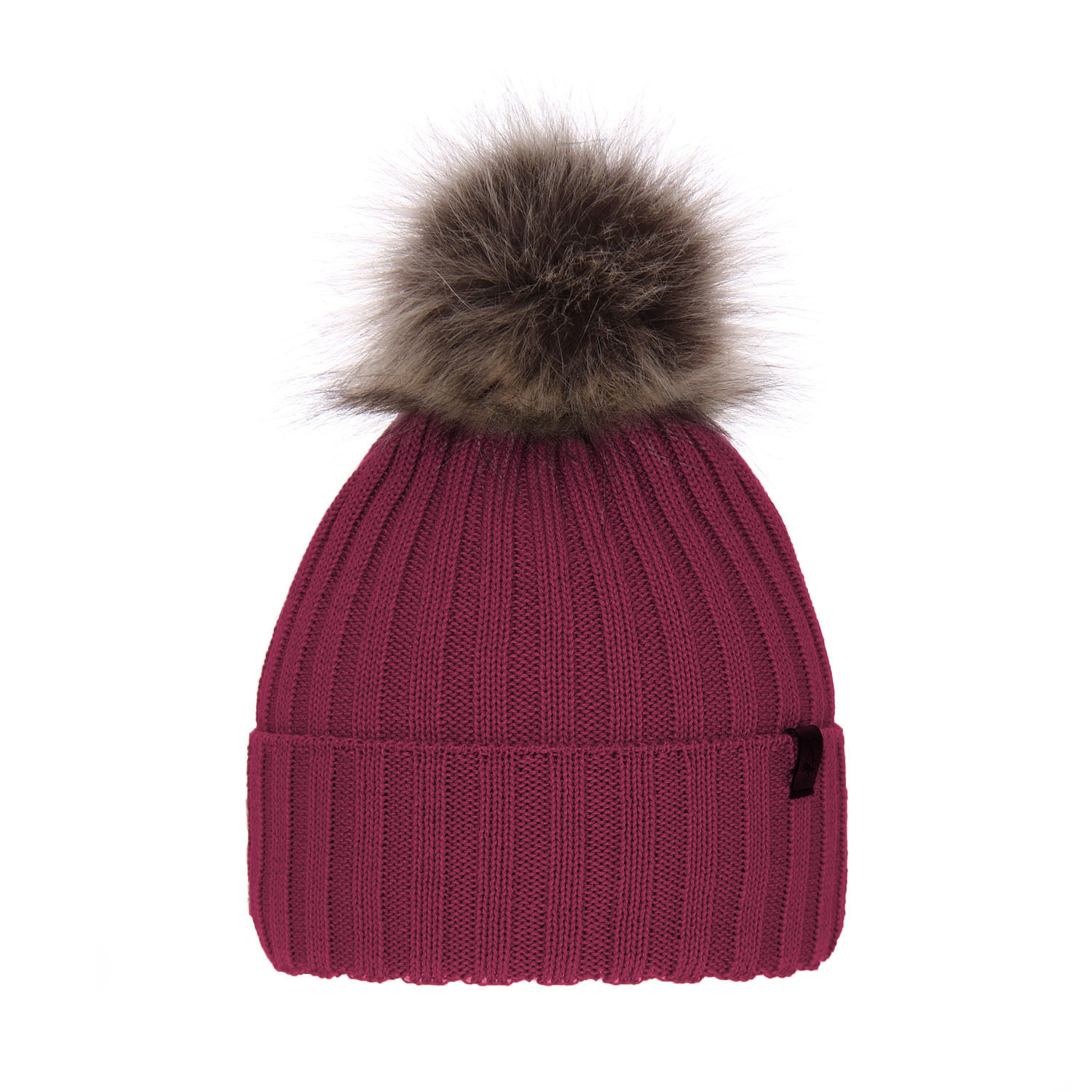 Bonnet d'hiver femme, rose, avec laine mérinos, Texa