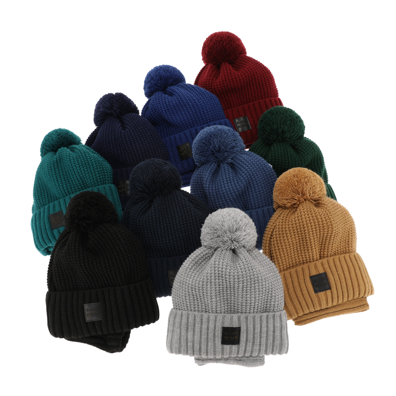 Ensemble d'hiver garçon: bonnet et snood, bleu marine, Conan