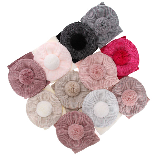 Ensemble d'hiver fille: berret et snood, rose, avec pompon, Lira