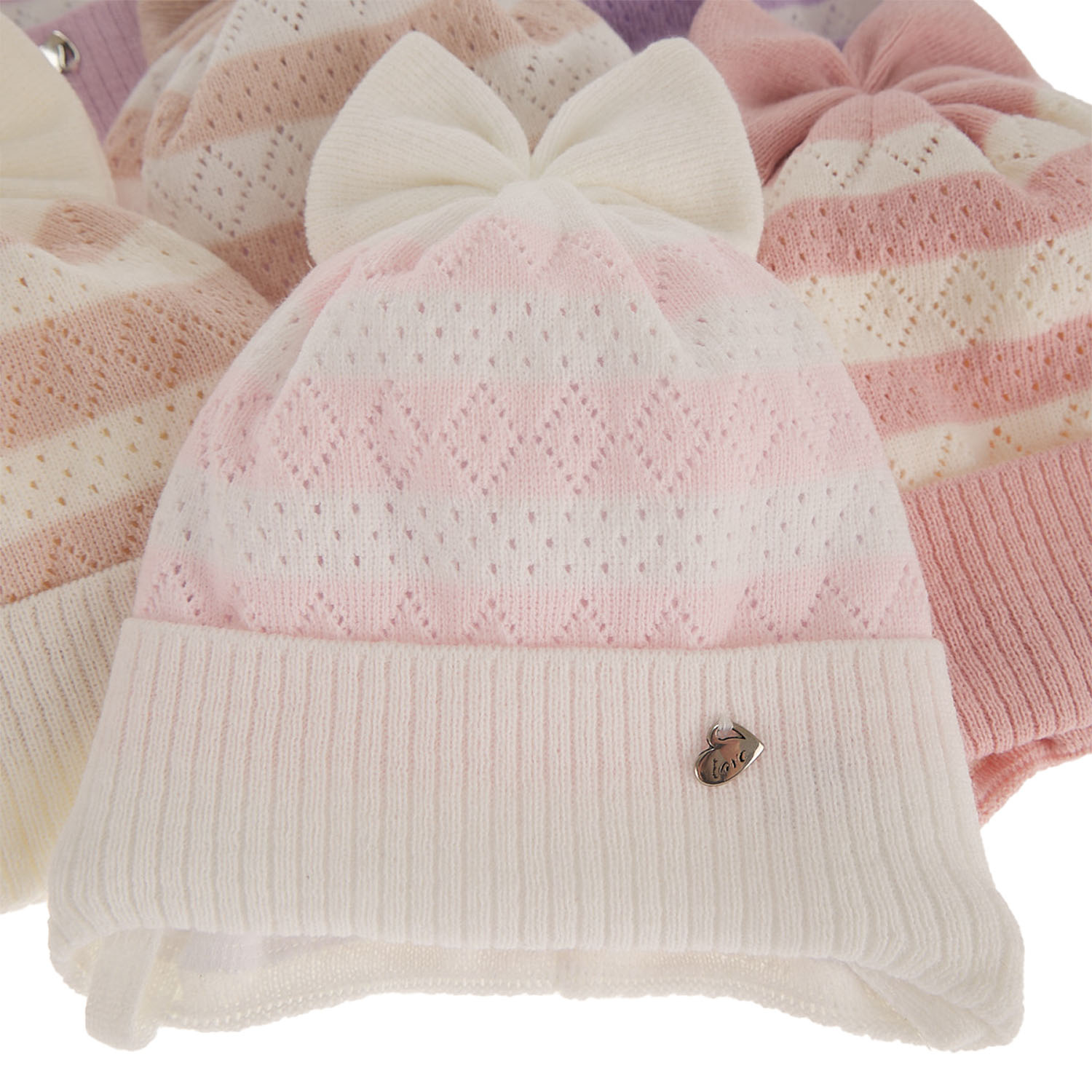 Bonnet automne/printemps fille, lilas, avec liens, Leda