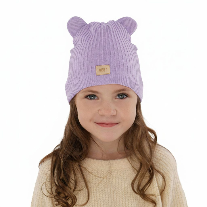 Beret automne/printemps fille, avec coton, violet, Clarisa