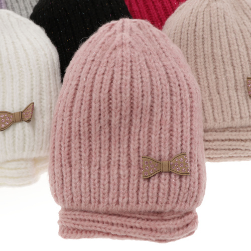 Ensemble d'hiver fille: bonnet et snood, rose, Ingrid