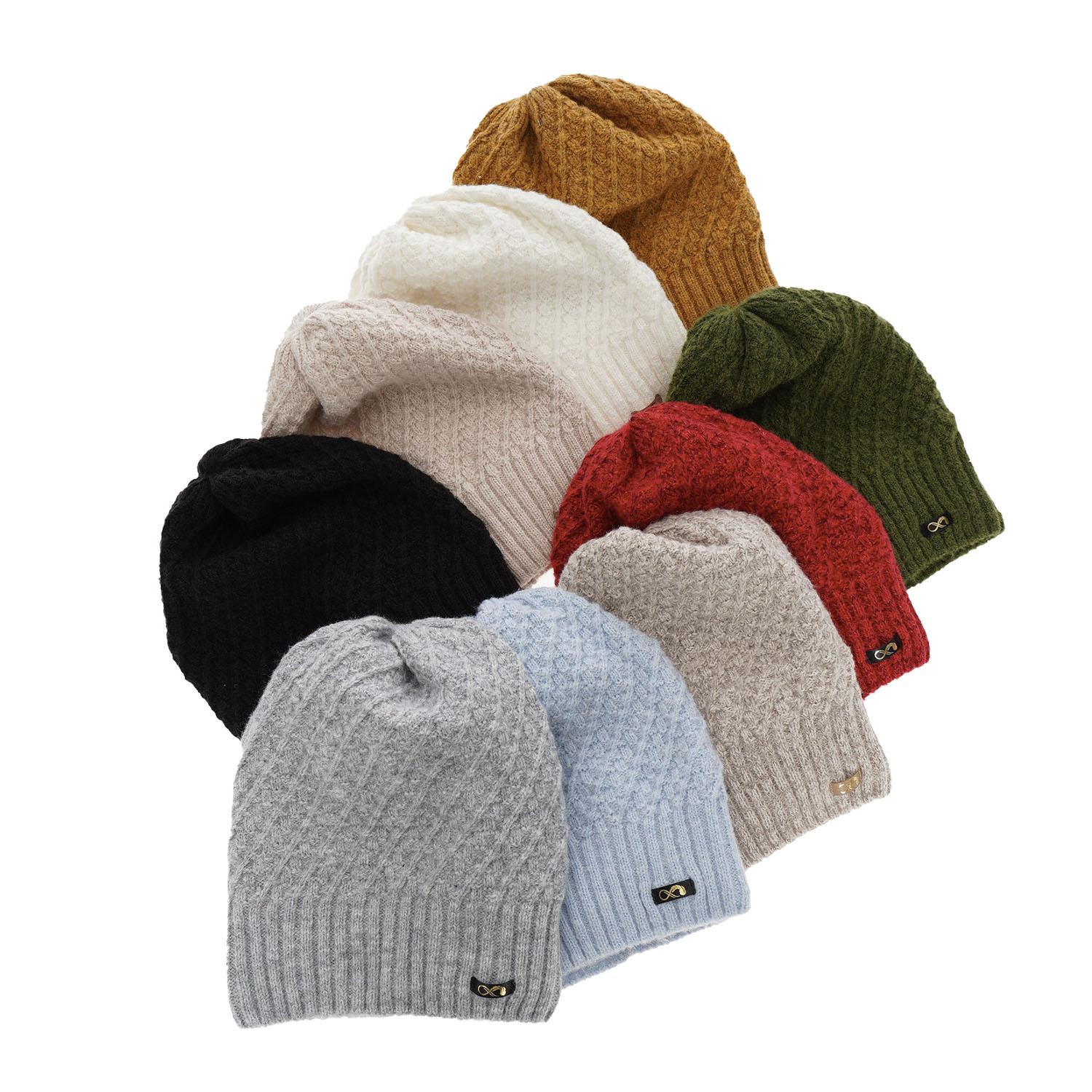 Bonnet d'hiver femme, miodowy, avec laine mérinos, Misha