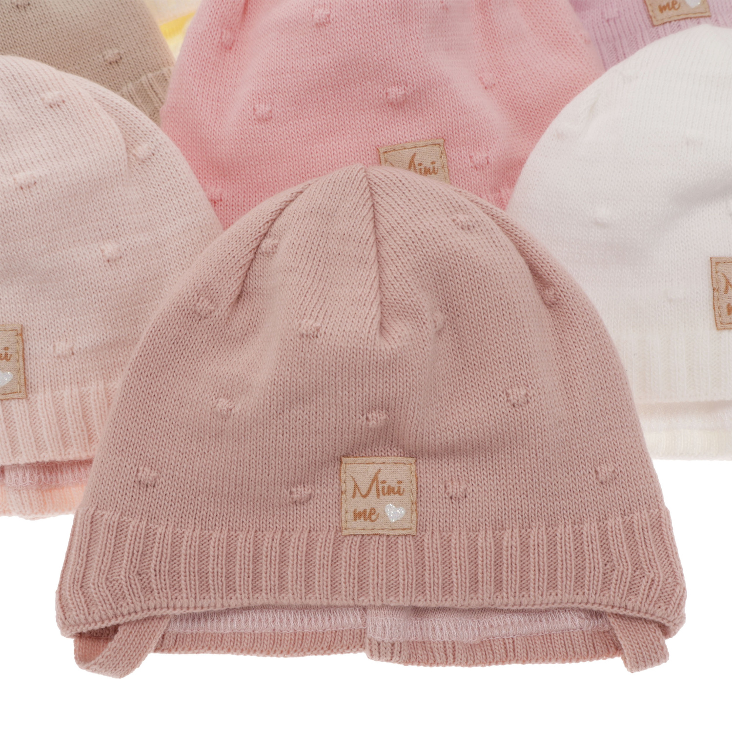 Bonnet automne/printemps fille, rose, avec liens, Celine