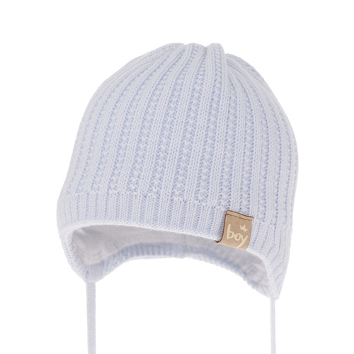 Bonnet automne/printemps garçon, bleu, avec liens, Chico