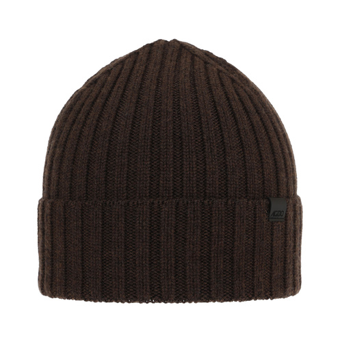 Bonnet d'hiver homme, brun, avec laine mérinos, Nathan