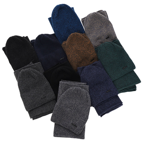 Ensemble d'hiver garçon: bonnet et snood, bleu marine, Elmer