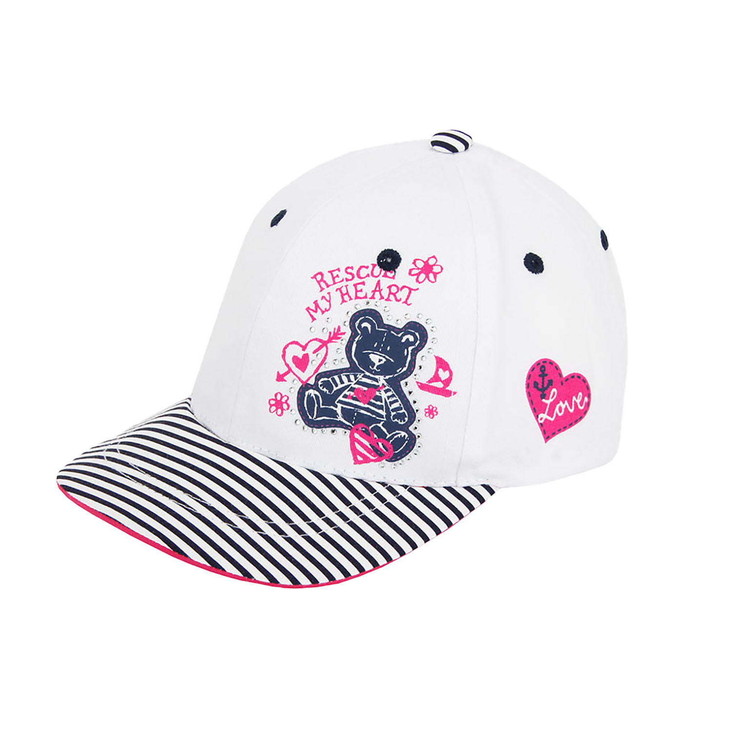 Casquette fille, blanche, en coton, Ala