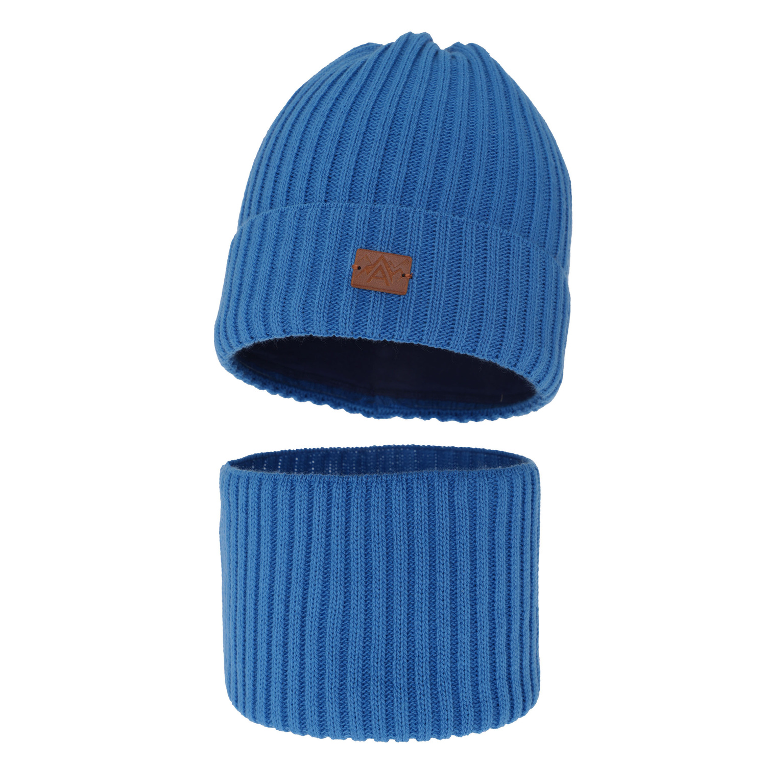 Ensemble d'hiver garçon: bonnet et snood, bleu, Fargo