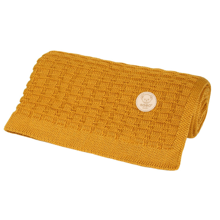 Couverture en bambou pour bébé, moutarde, délicate, Misio