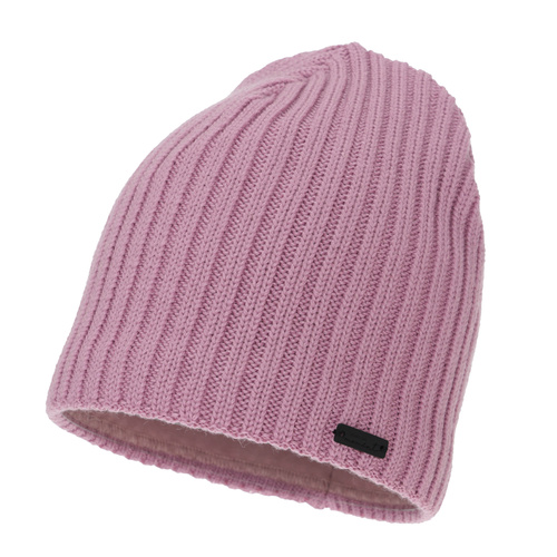 Bonnet d'hiver femme, rose, avec laine mérinos, Soletta