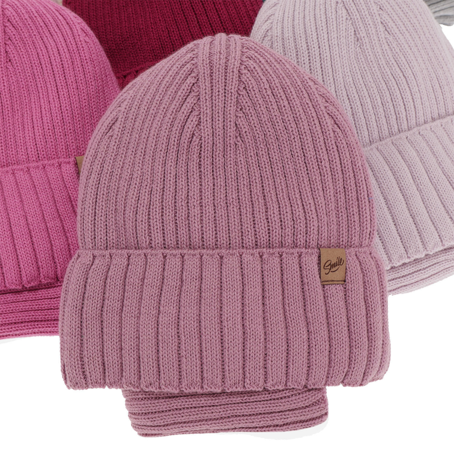 Ensemble d'hiver fille: bonnet et snood, vert, avec laine mérinos, Mesalia