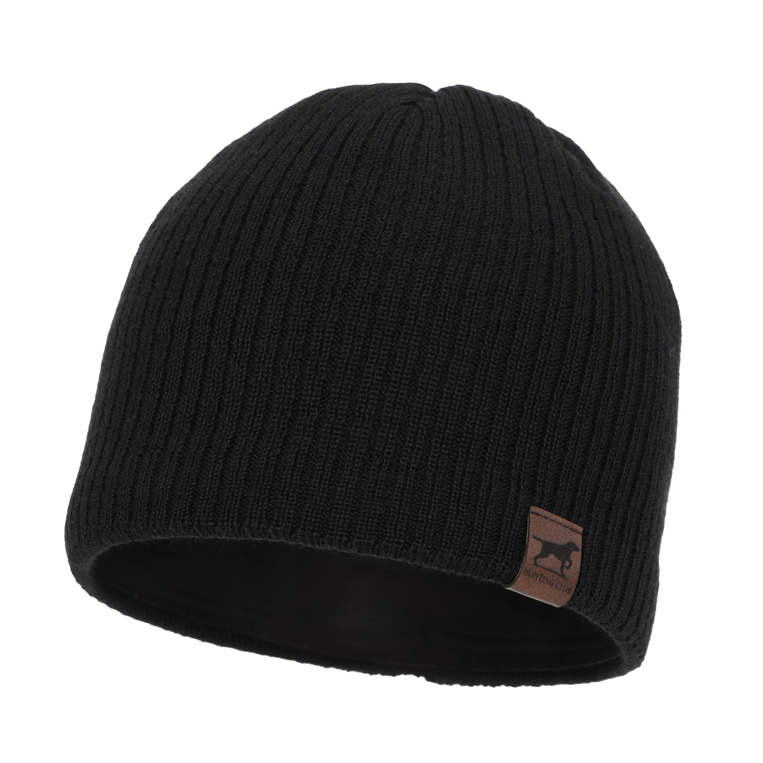 Bonnet d'hiver homme, noir, avec laine mérinos, Bird